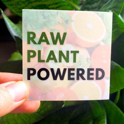 Sticker: Raw Plant Powered (without website name)