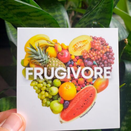 Sticker: Frugivore (with website name)
