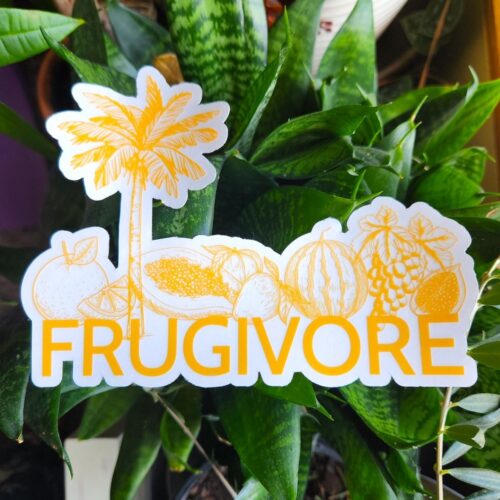 Frugivore Clear Car Cling Decal