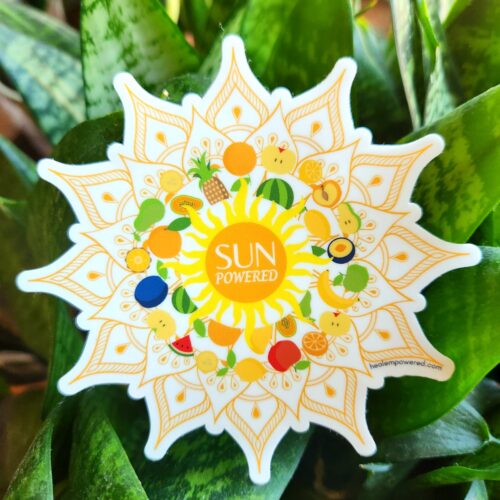 Sticker: Sun Powered Version 2 (with website name)
